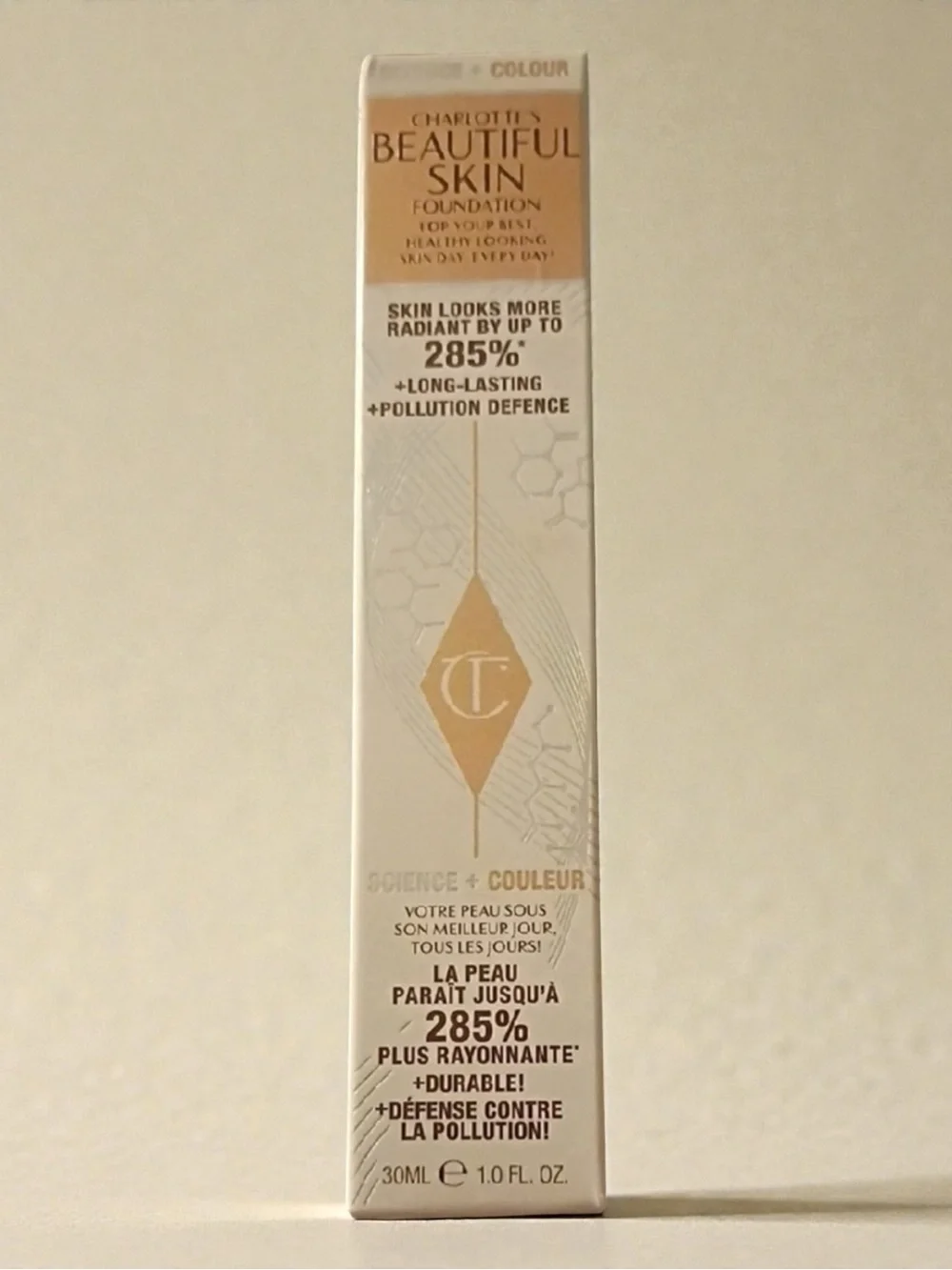 Charlotte Tilbury Beautiful Skin Foundation – 3 Cool / Froid – 30ml Full Size